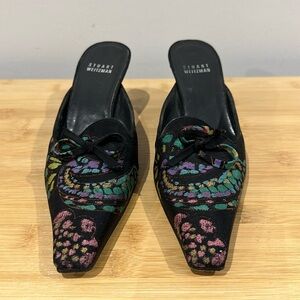 Stuart Weitzman Kitten Low Heel Mule Shoe Size 6.5